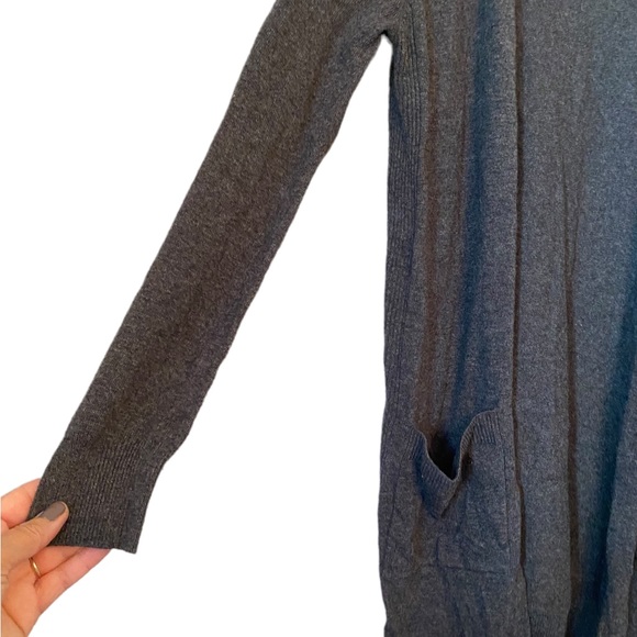 Matty M Gray Open Front Cardigan Sweater - Picture 4 of 12